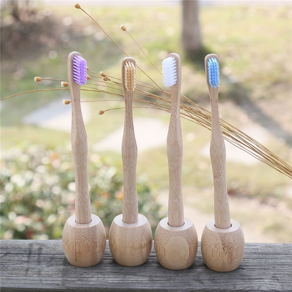 Natural Bamboo Toothbrush Soft Bristle Eco Friendly Travel Gourd Shape Tooth Brush Oral Care Wood Handle cepillo de diente