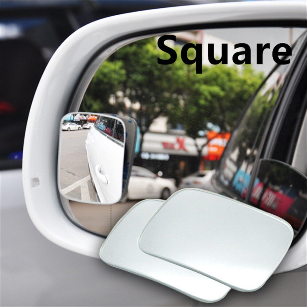 2X Car Styling Blind Spot Mirror Wide Angle Car Rear View Mirror Universal 360 Degree Adjustable Safety Parking Rearview Mirror