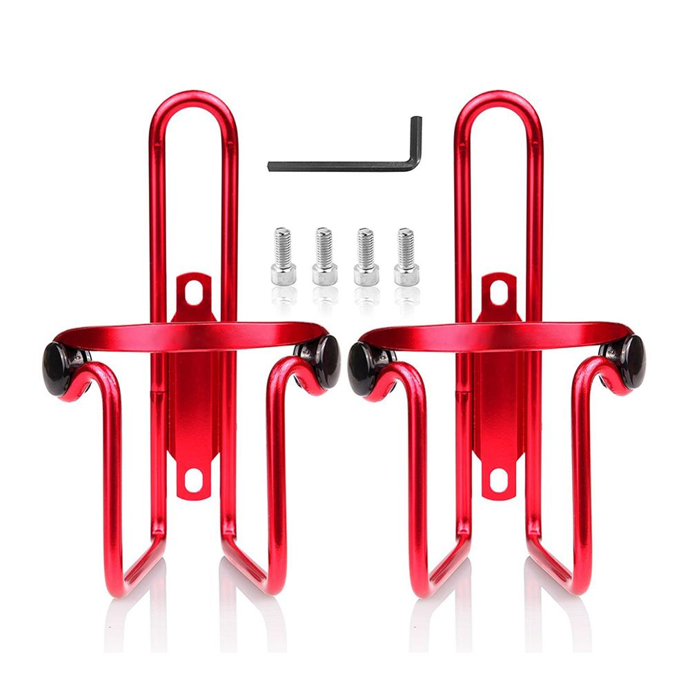 1Pcs Volledige 4 Kleuren Aluminium Fiets Bidonhouder Mtb Racefiets Fles Houder Ultra Licht Cyclus apparatuur Matte/Li: Rood