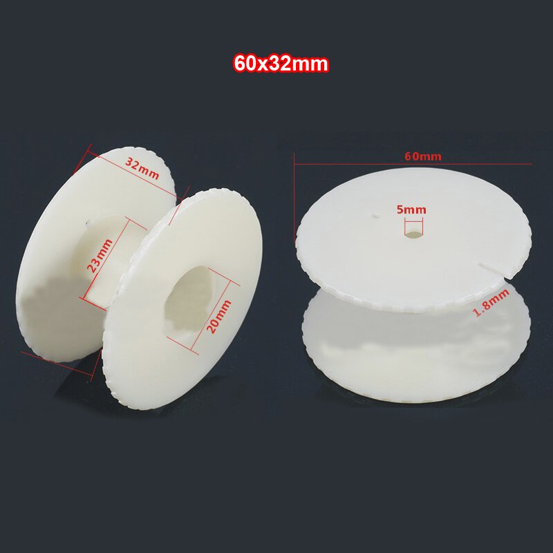 2pcs 36x19/50x26/60x32mm Round Inductor Winding Frame Amplifier Crossover Bobbin Wire Coil Thickened Inductance Skeleton #White: 60x32mm
