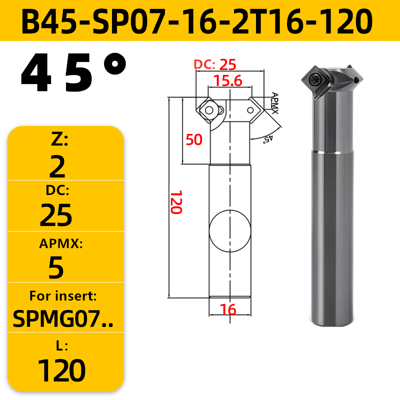 Front Back Deburrer Double Angular Chamfering Cutter Inner Chamfer 90 Degree for Metal Hole Internal Burr Removal CNC Tool: 7mm