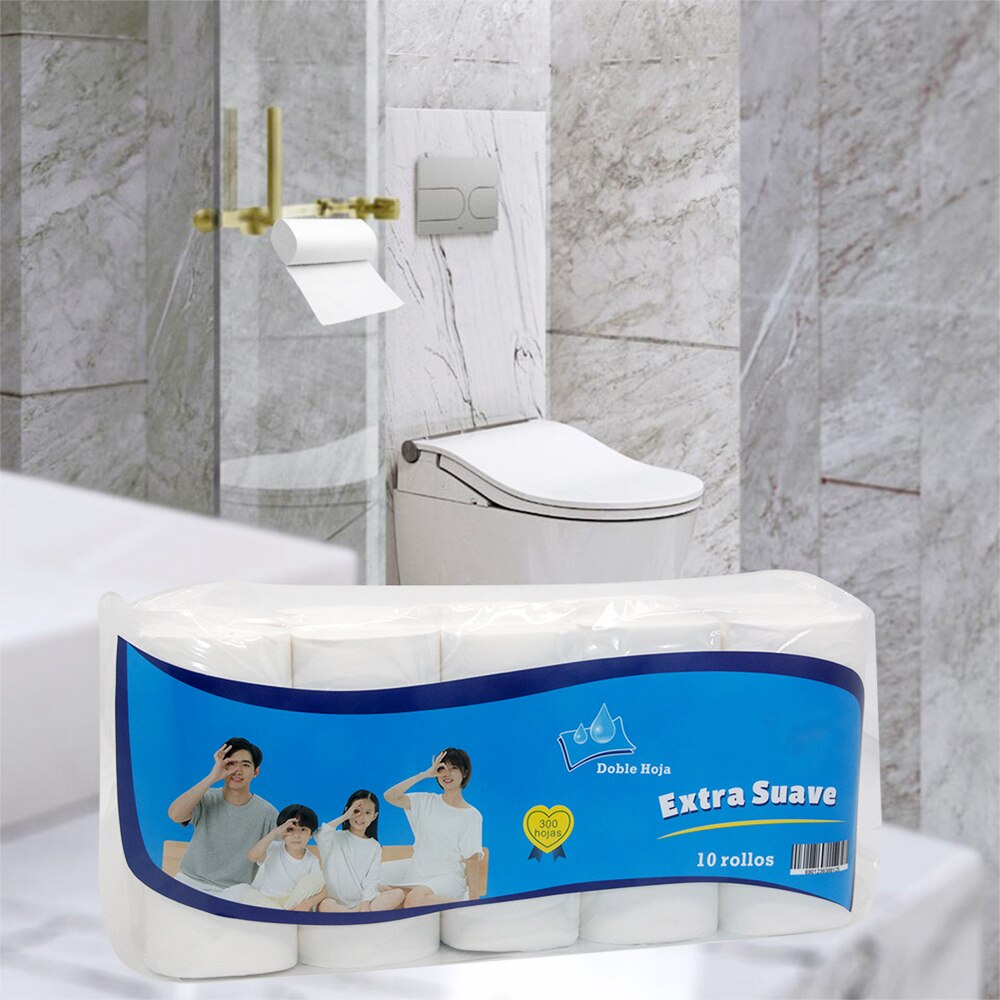 12 Rolls Toilet Paper White Soft Coreless Roll Paper Towel Kitchen Bathroom Bath Tissue For Kids Adults Household