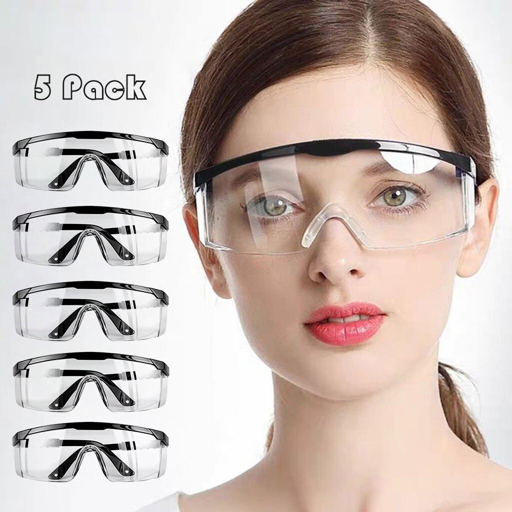 5PC Safety Glasses Windproof and Splashproof Protection Eyewear of 5 Pack glass for Kitchen Onion Goggles Eye Protect: Default Title