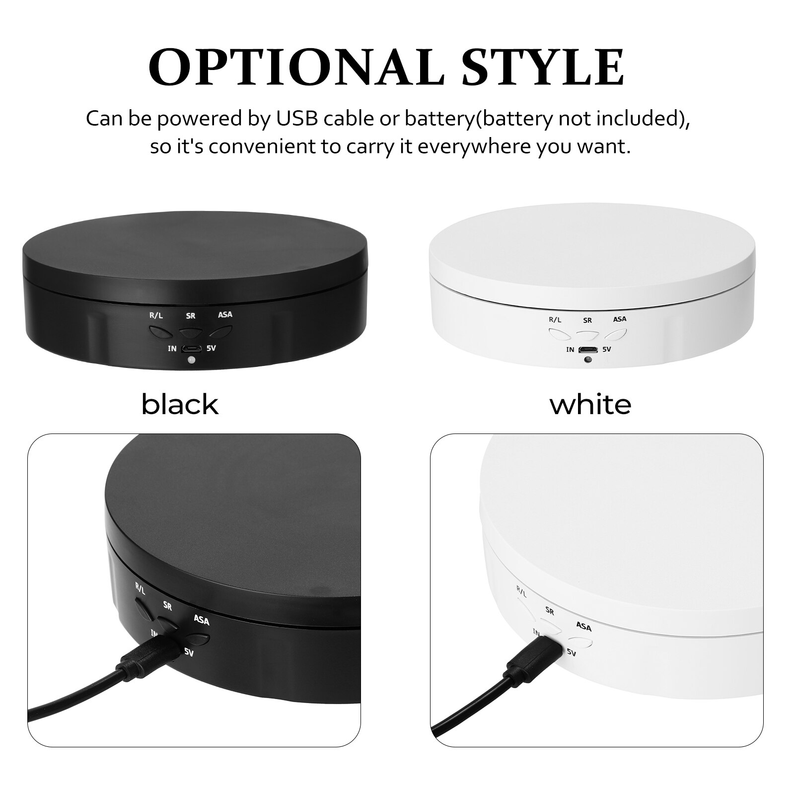 360 Degree Electric Rotating Turntable Display Stand for Video Photography Props Speed Adjustable Display Turntable
