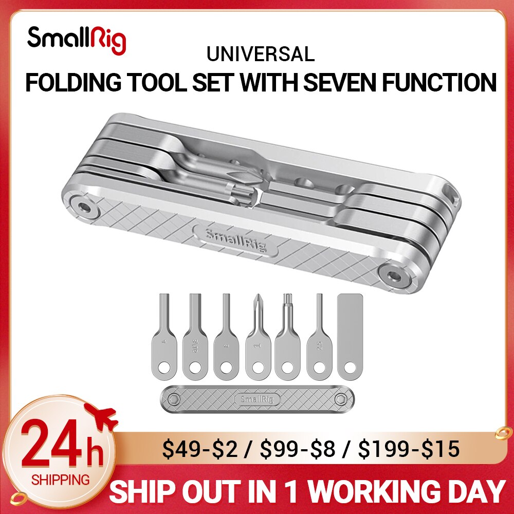 SmallRig Universal DSLR Camera Rig Folding Tool Set with Screwdrivers and Wrenches with Seven Functional Tools Accessories 2213