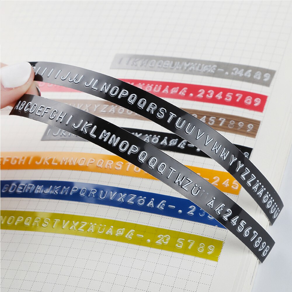 3Rolls 3D Embossing Label Tape white on Clear Transparent 9mm*3m for DYMO 12965 1880 Label Printer and MOTEX E-101 label maker