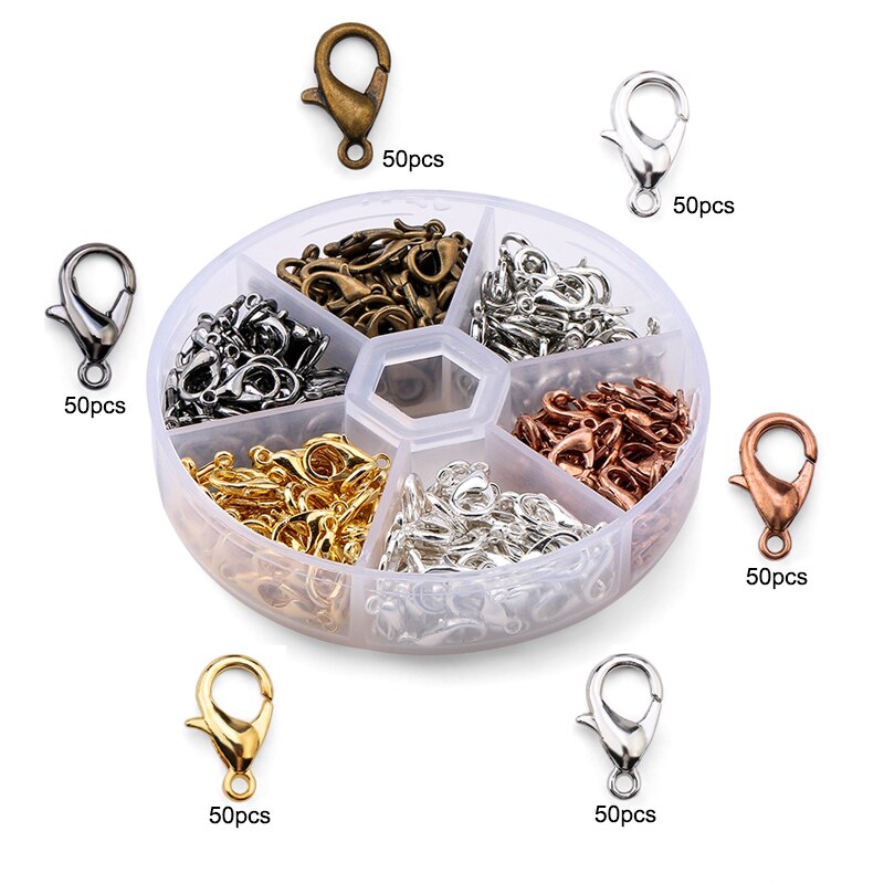 A Set Jewelry Findings Tool Set Open Jump Rings,Jewelry Pliers, Lobster Clasps hooks, jewelry tweezers Jewelry Making Supplies: Orange