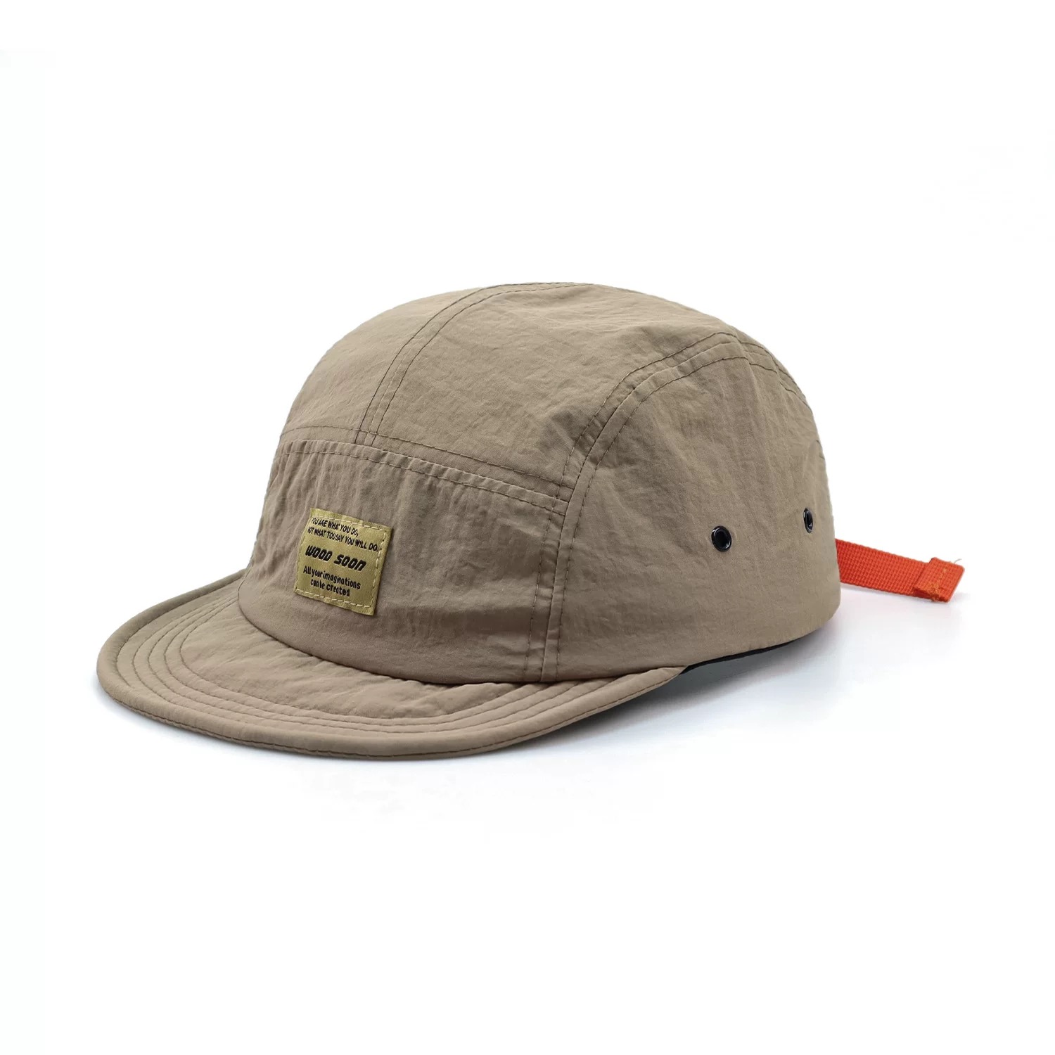 Japanese 5 Panel Quick-drying Breathable Short Brim Baseball Cap Men Women Face Small Soft Top Hip-hop Cap Women Soft Brim Hat: Khaki
