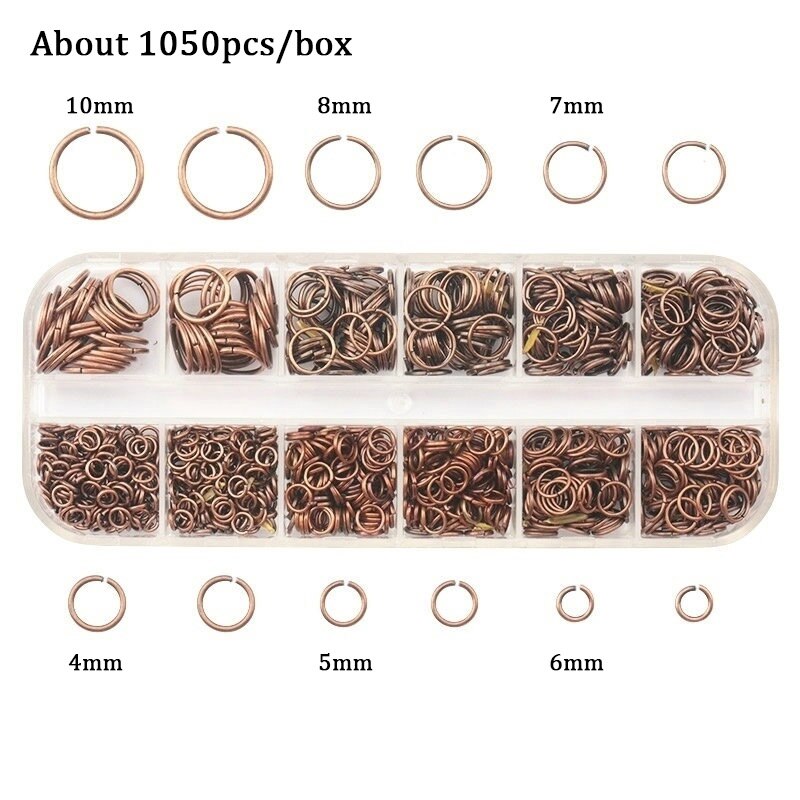 Jewelry Findings Set open jump rings Loose spacer beads Earring hooks Rubber Earring Backs for Jewelry Making DIY handicraft: 13