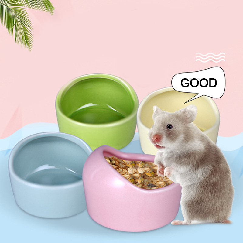Bol à collation en céramique pour Hamster, coupe-vent , nourriture et eau, mangeoire pour petit animal de compagnie, accessoires pour Hamster,