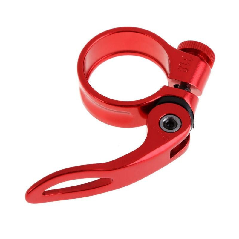 Trendy 34.9mm racefiets mtb zadelpenklem zadelpenklemmen kraag snelspanner: Rood