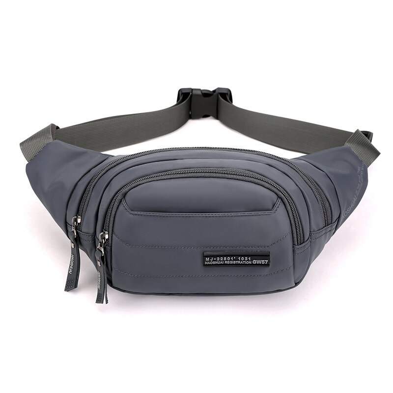 Mannen Riem Tassen Outdoor Vrouwen Borst Zak Oxford Schouder Diagonaal Packs Casual Telefoon Houder Fanny Pack Hip/Bum Zakken: Grijs