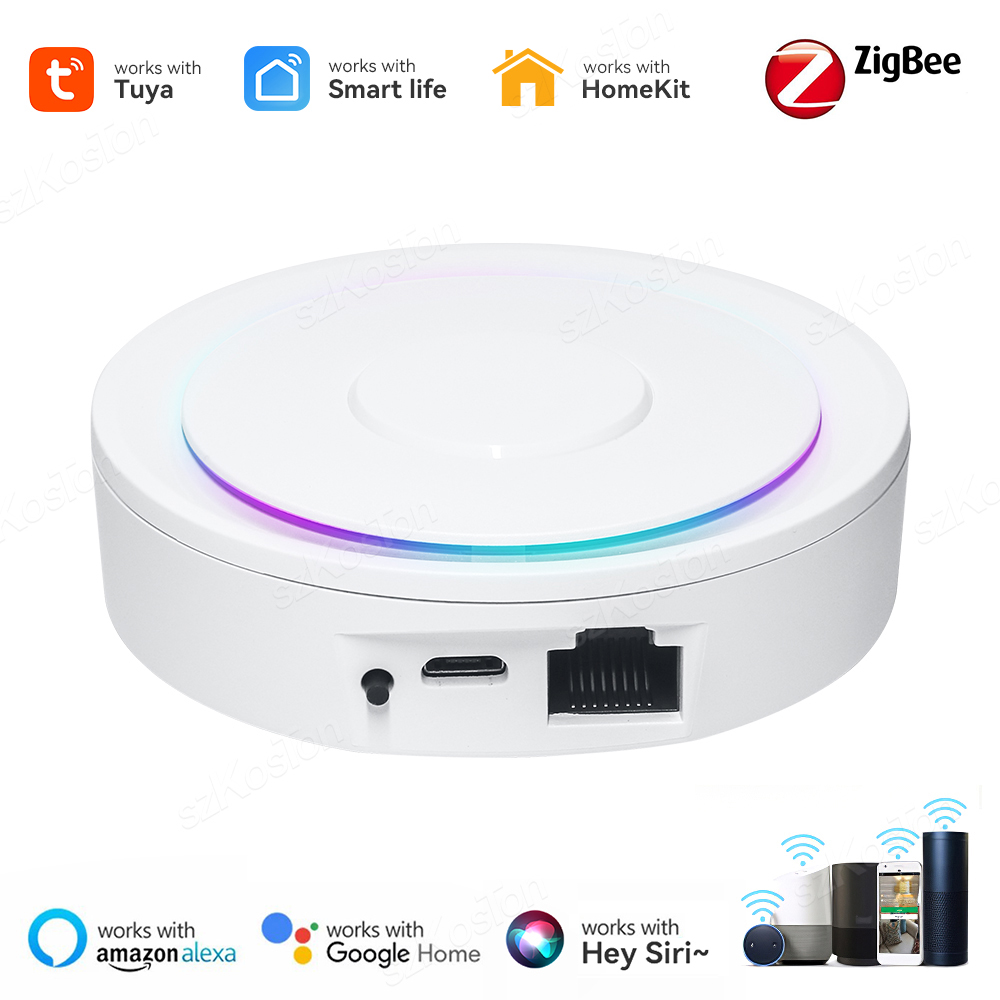 Dla Homekit Tuya Zigbee 3.0 Gateway Hub Smart Home Bridge Smart Life APP Bezprzewodowe zdalne sterowanie głosem Współpracuje z Alexa Google: Bundle3