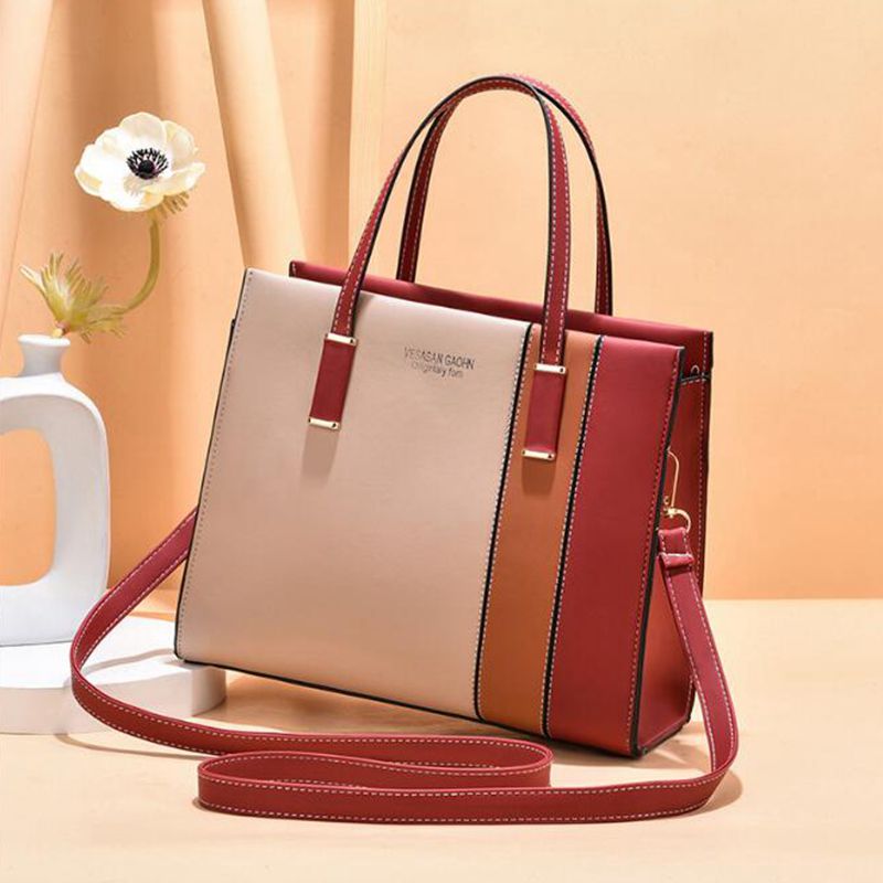 Commuter Female Bag Stitching All-match Messenger Shoulder Bag Female Handbag Square Tote Bag Bolso de mujer