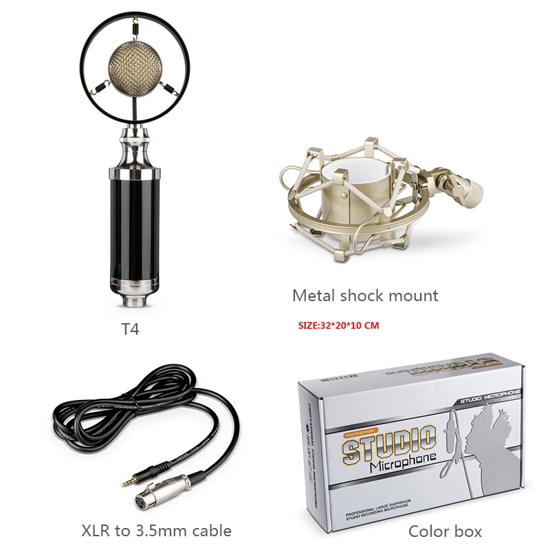 My Mic T4 Condenser Recording Studio Microphone For Live Broadcast