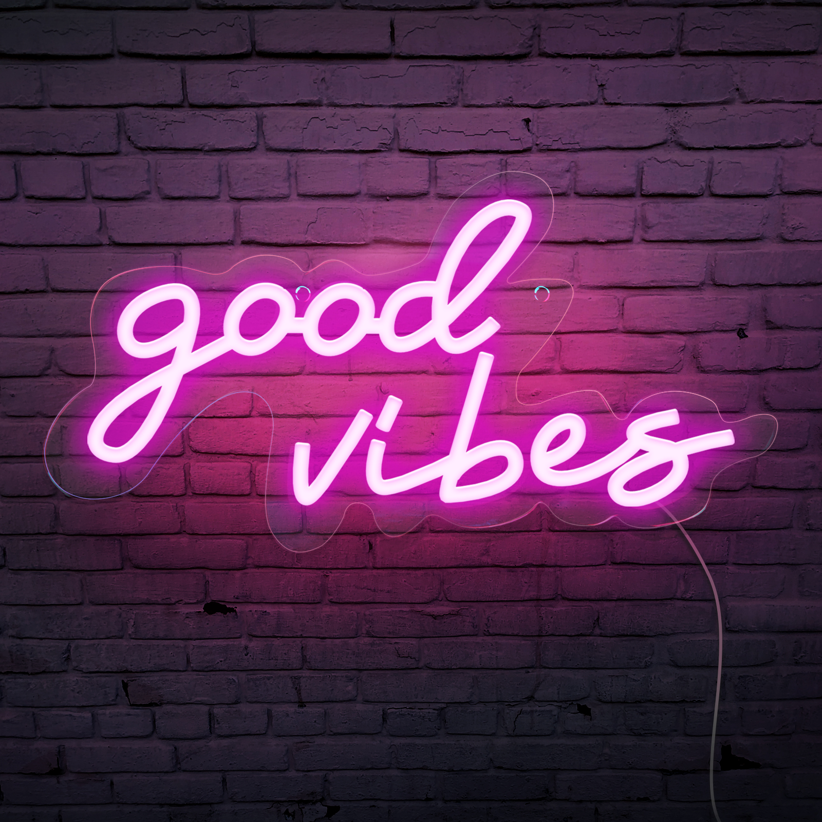 Dobre wibracje Neon ściana ślubna wiszące Led znaki neonowe po prostu zrelaksować się lampki nocne Led dekoracja sypialni wystrój pokoju: good vibes pink