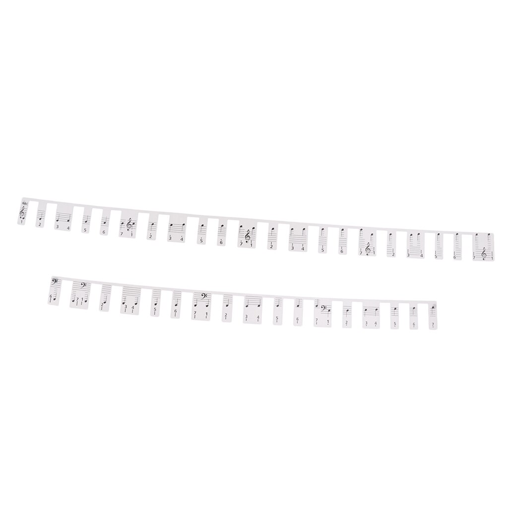 Removable Synthetic Paper Piano Keyboard Electronic Keyboard Note Label Card White