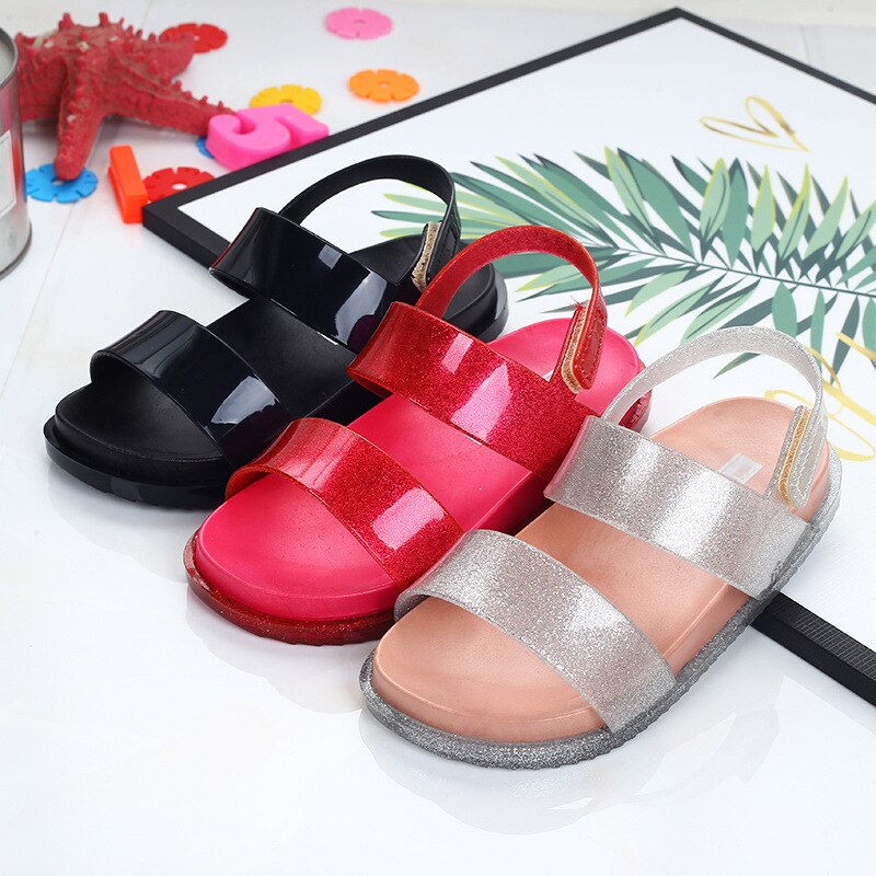 Excargo sommer sko pige sandaler plast romerske krystal sko til børns jelly sko børn sandaler platform
