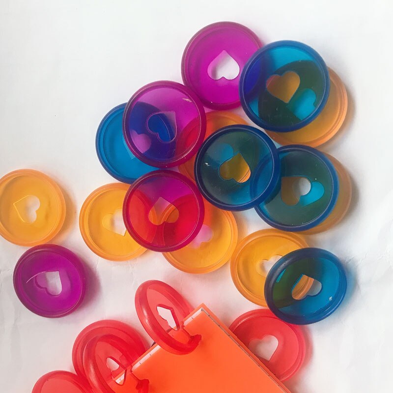 24pcs/lot 28mm Loose Leaf Office Disc Binding Rings Supplies DIY Albums Buckle Color Binder Accessories Mushroom Hole Office