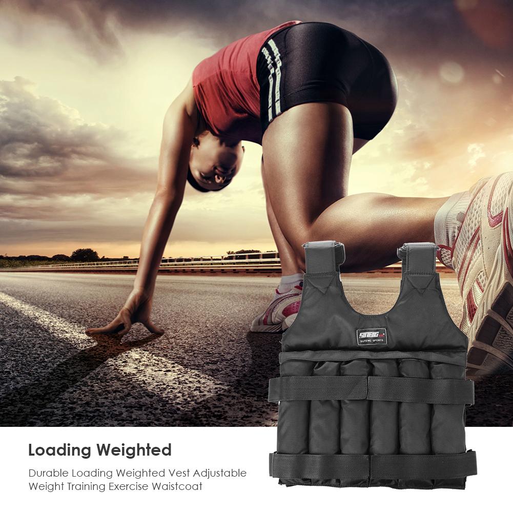 50KG Durable Loading Weighted Vest Adjustable Weight Training Exercise Waistcoat Loading Weight Vest For Boxing Weight Training