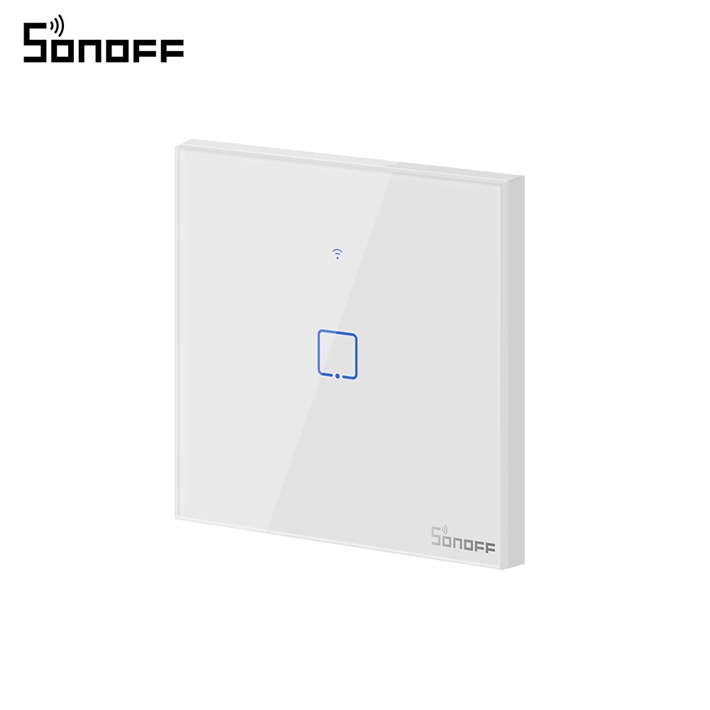 Sonoff-Interruptor de pared inteligente T0/T1, accesorio con Wifi, 1/2/3 entradas, táctil/WiFi/433 RF/aplicación remota, funciona con Alexa