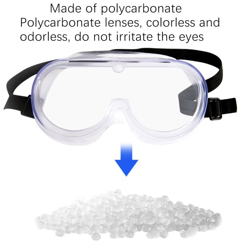 Helt lukkede briller anti-støv / vindtæt / slagfast / anti-tåge øjemaske holdbare briller