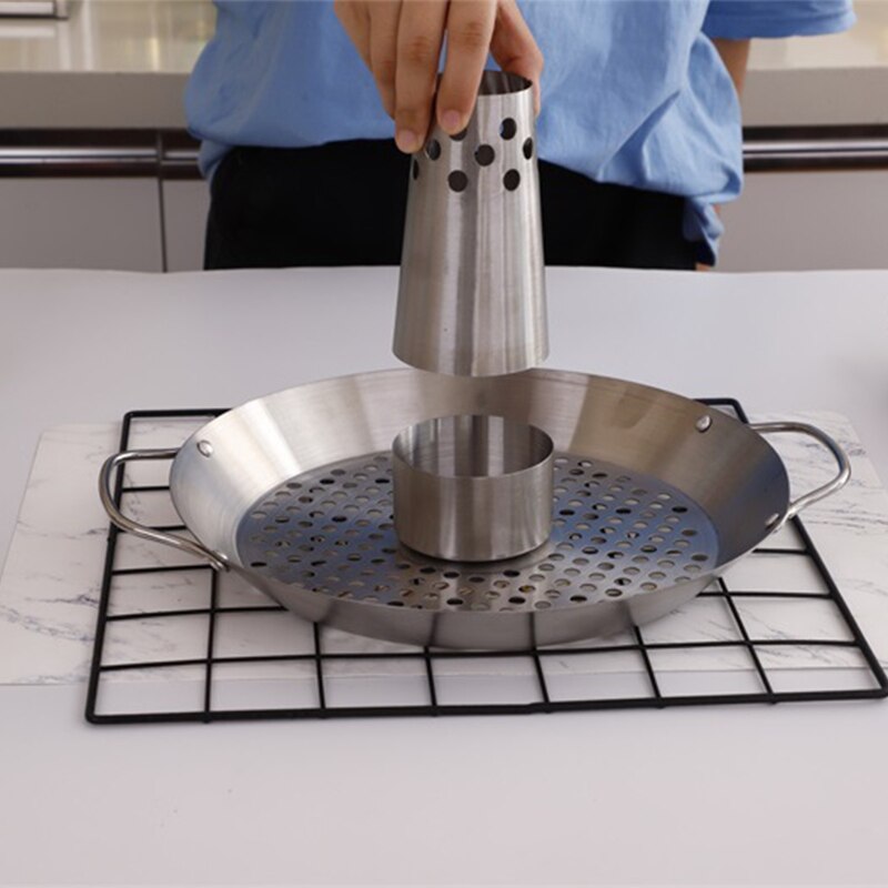 Stainless Steel Grilled Chicken Dish, BBQ Barbecue Utensils, Removable Grill 76HA
