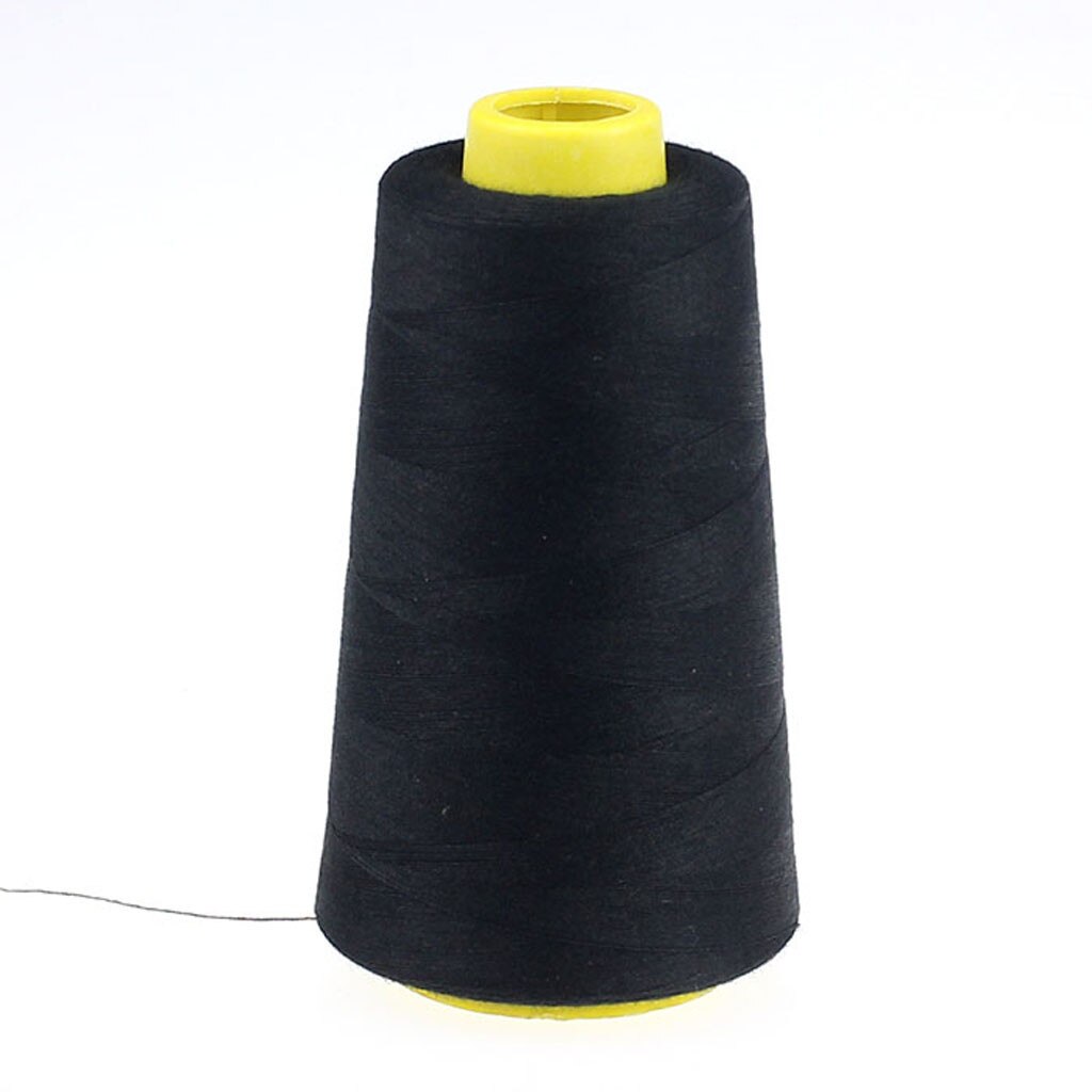 Household Color Polyester Sewing Thread Pagoda Thread 1PC 2300 Yards String Cord Handicraft Clothes Sewing Threads: Black