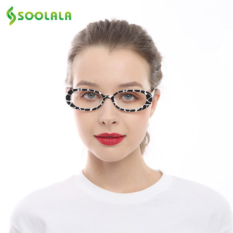 SOOLALA Cute Oval Optical Glasses Frame Women Eyewear Prescription Eyeglasses Frame Clear Lens Myopia Glasses