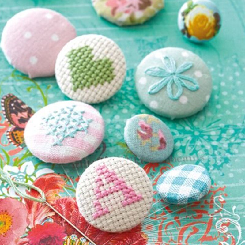 Button Making Tools Handcraft Buckle Kits For Bag Clothes Fabric Cloth Covered Button Round Press Buttons For Clothing DIY Decor