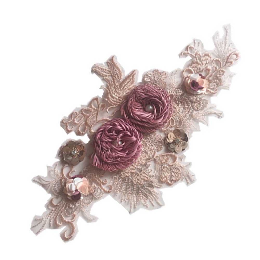 Aplique con parche bordado de flores 3D para ropa, ropa, pantalones, etiqueta de costura, apliques bonitos para ropa, accesorio DIY