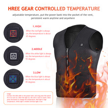 Mannen En Vrouwen Outdoor Usb Verwarming Vest Jas Winter Flexibele Elektrische Thermische Kleding Vest Vissen Wandelen Warme Kleren