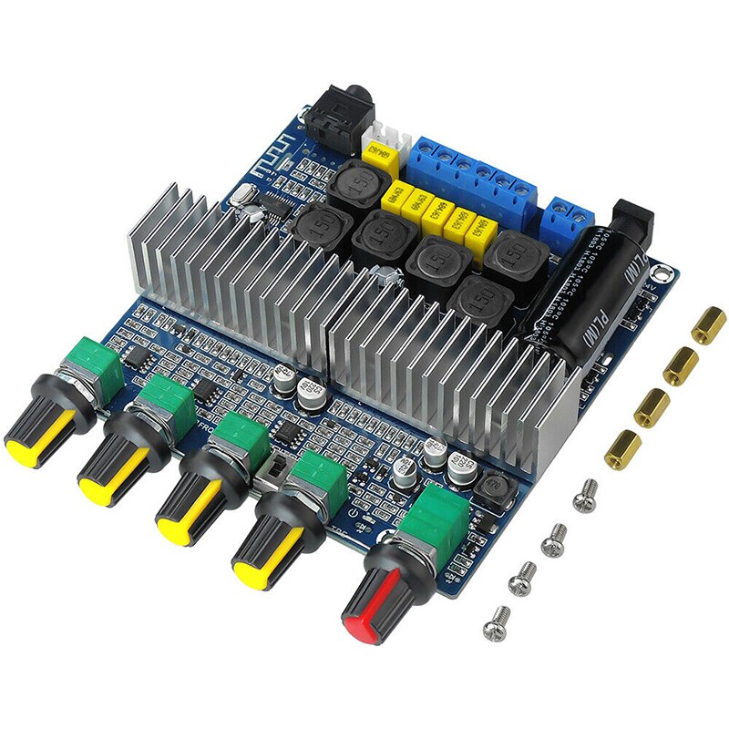 Bluetooth 5.0 TPA3116D2 Digital 2.1 Audio Amplifier Board 100W+50W+50W DC 12-24V