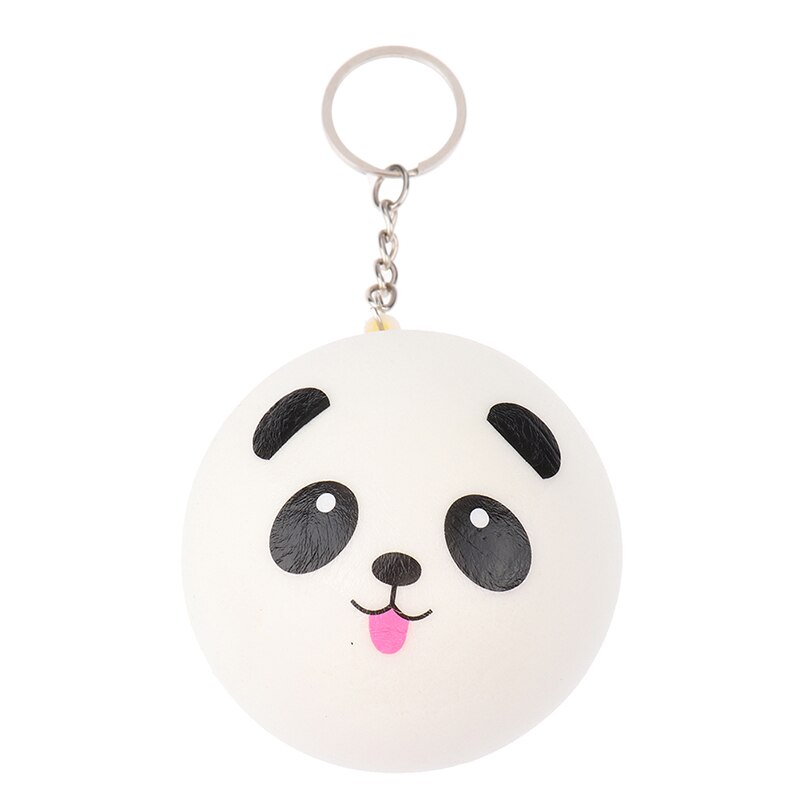 7cm panda stressverlichter bal decompressie speelgoed pu sleutelhangers sleutelhanger