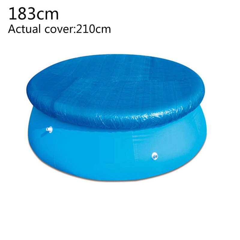 Swimming Pool Cover Dust Rainproof Pool Cover Blue Round Tarpaulin Durable For Family Garden Pools Swimming Pool Accessories: 183x183cm