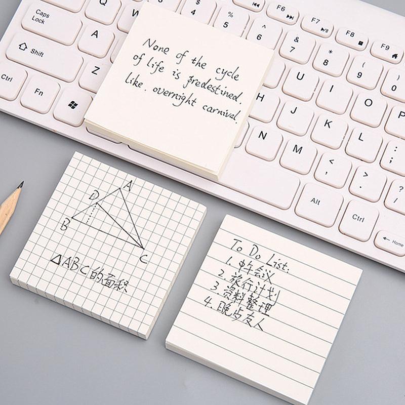 80Sheets Practical Poster Stickers Lattice Blank Sticky Note Decoration Student Study Memo Pad