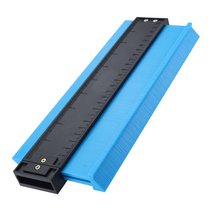 Copy Gauge Contour Gauge Duplicator 5/10inch Multifunctional Profile Scale Template Curvature Scale Woodworking Tools: blue-l