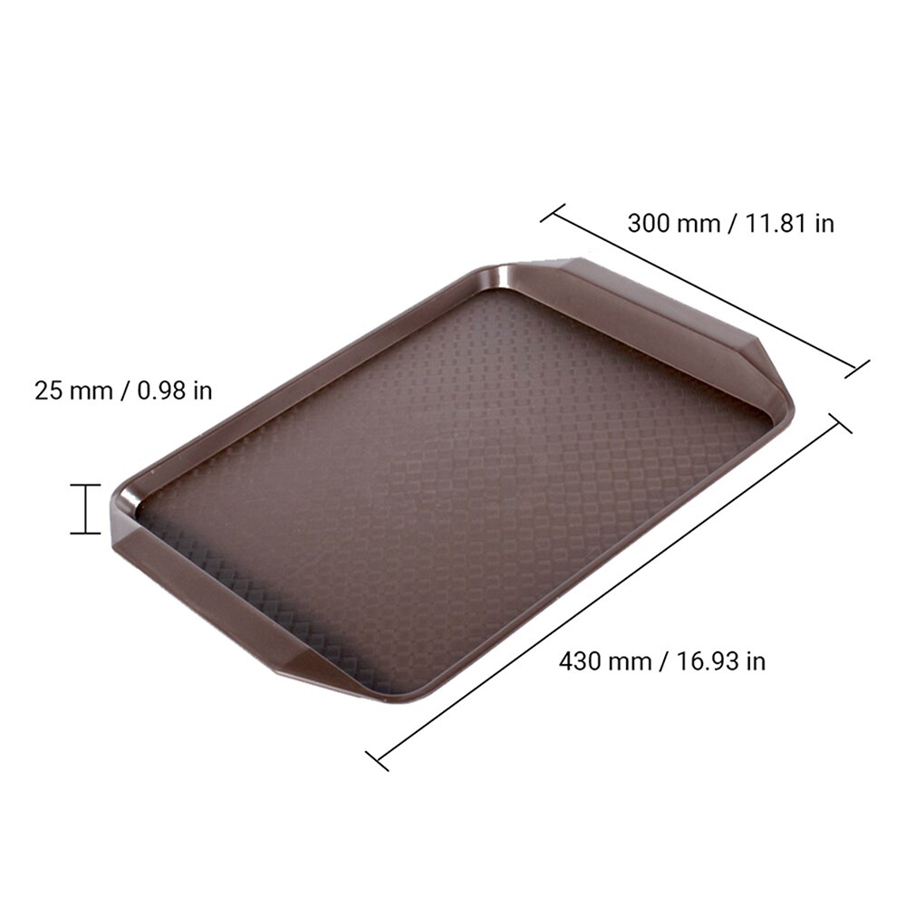 1pcs Serving Tray Food Tray Dinner Tray Cafeteria Tray Café Standard Cafeteria Fast Food Service Tray Non-slip Surface 17-inch
