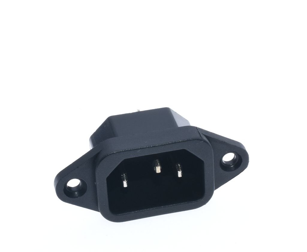 10Pcs IEC320 C14 Male 3Pin Chassis Panel Mount Power Socket AC250V/10A