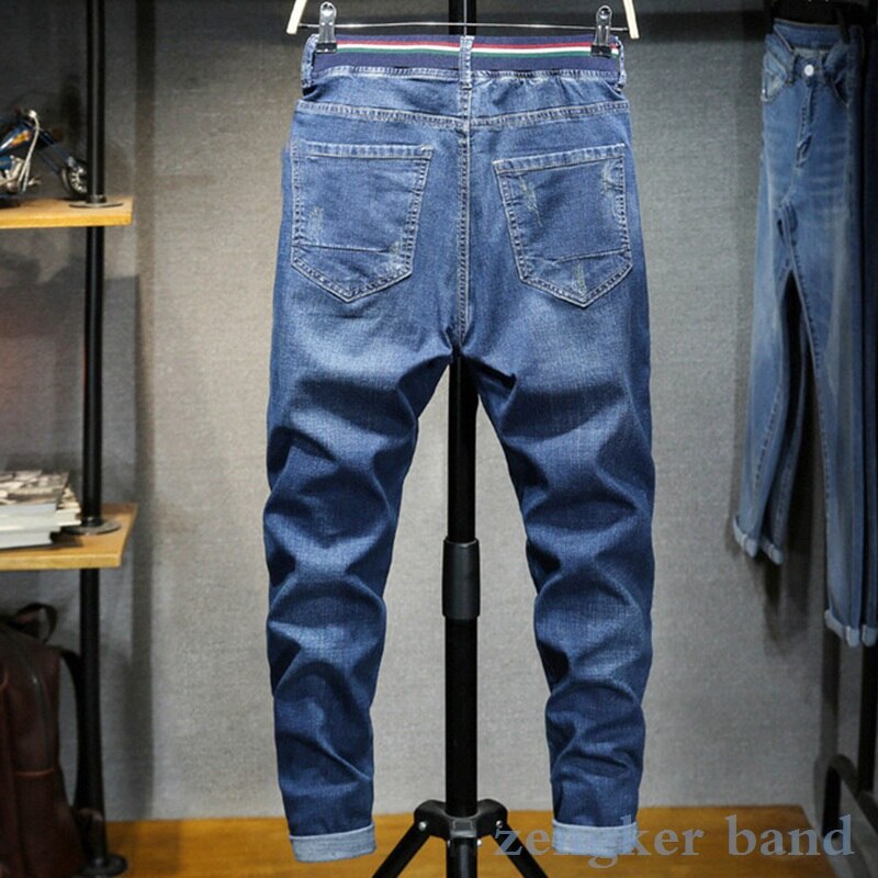 340 pounds stretch jeans mandlig overdimensioneret elastik i taljen 8xl løs ekstra store 7xl herre jeans mærke