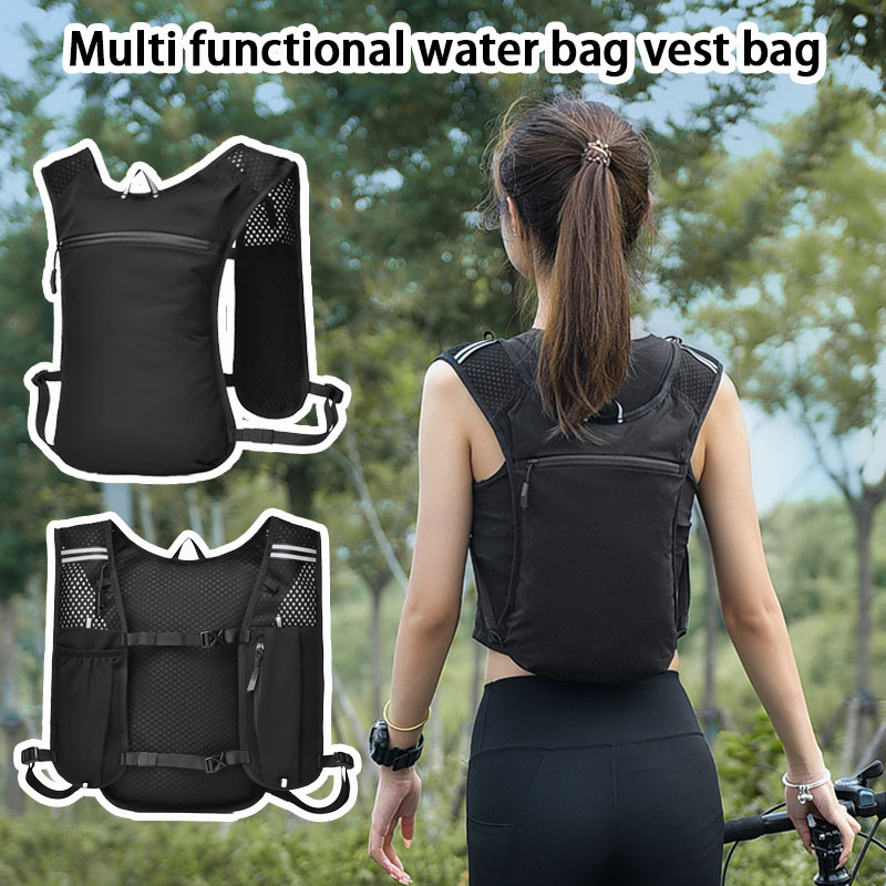 Multifunktionale Wasserbeutel-Weste, unisex Ultraleichter Offroad-Laufrucksack, Langlebige Große Marathon--Tasche aus Nylon