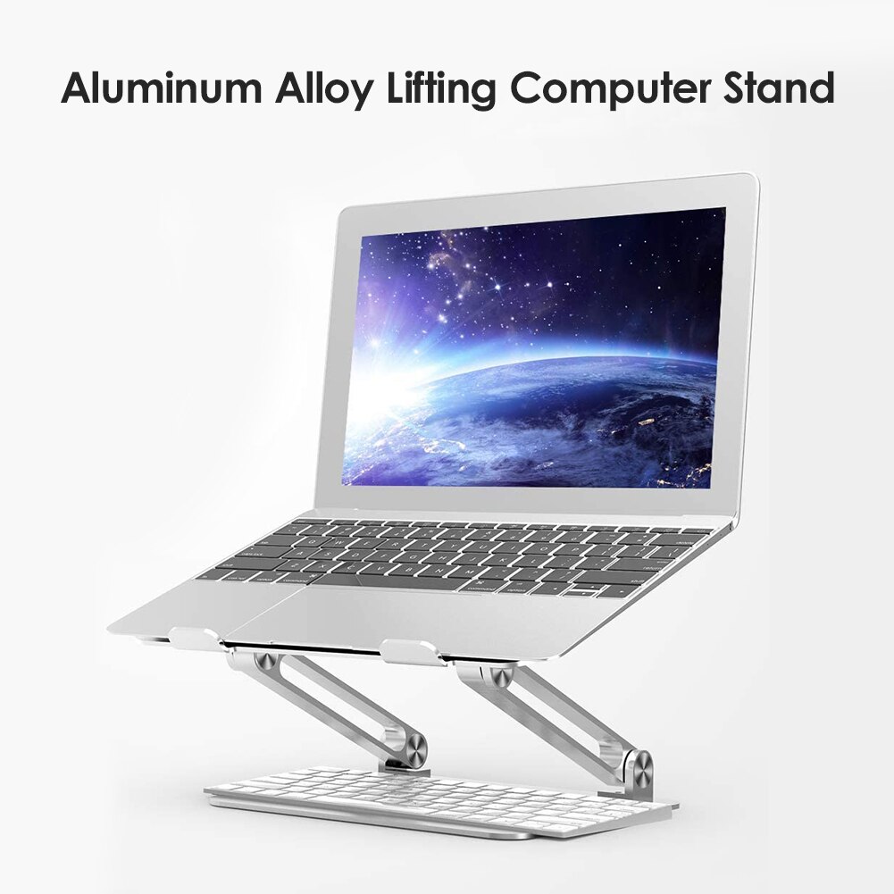 Aluminum Alloy Laptop Stand Simple Style Height-Adjustable Stand Bracket Flat Item Placement Display Stand