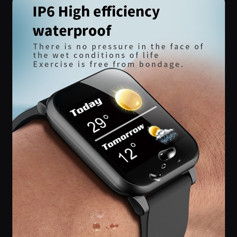 TEZER Z02 Sport Smart Watch Heart Rate Monitor Blood Pressure Tracker IP67 Waterproof For Android/IOS Smartwatch Wristband Red