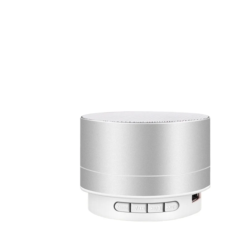 Bærbar mini bluetooth-højttaler super bas subwoofer trådløs bluetooth-højttaler trådløs højttaler: Sølv