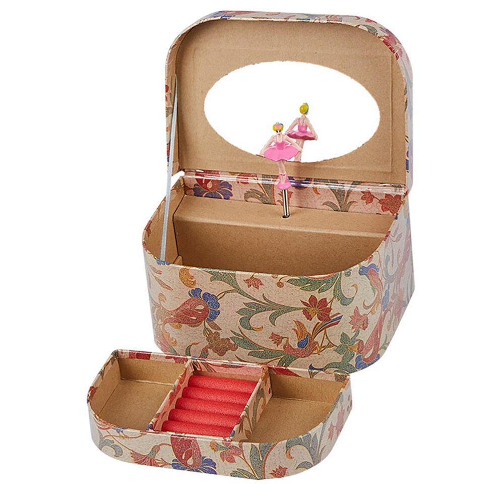 Classic Rotating Dancer Ballerina Girls Music Box Clockwork Jewelry Box Combination Storage Container Festival Organizer: Default Title