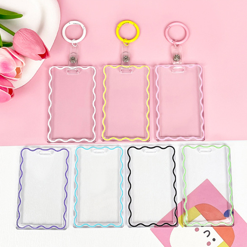 Neue Ins Glitter Star Transparent Kpop Fotokartenhalter 3-Zoll Idol Karte Schutzhülle Fotohüllen Schlüsselanhänger ID Bankkartenhülle