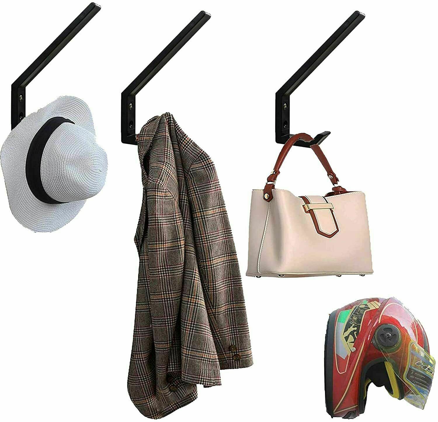 4x motocykl kask hak kurtka wieszak torba na klucze uchwyt robić montażu na ścianie tkaniny wyświetlacz