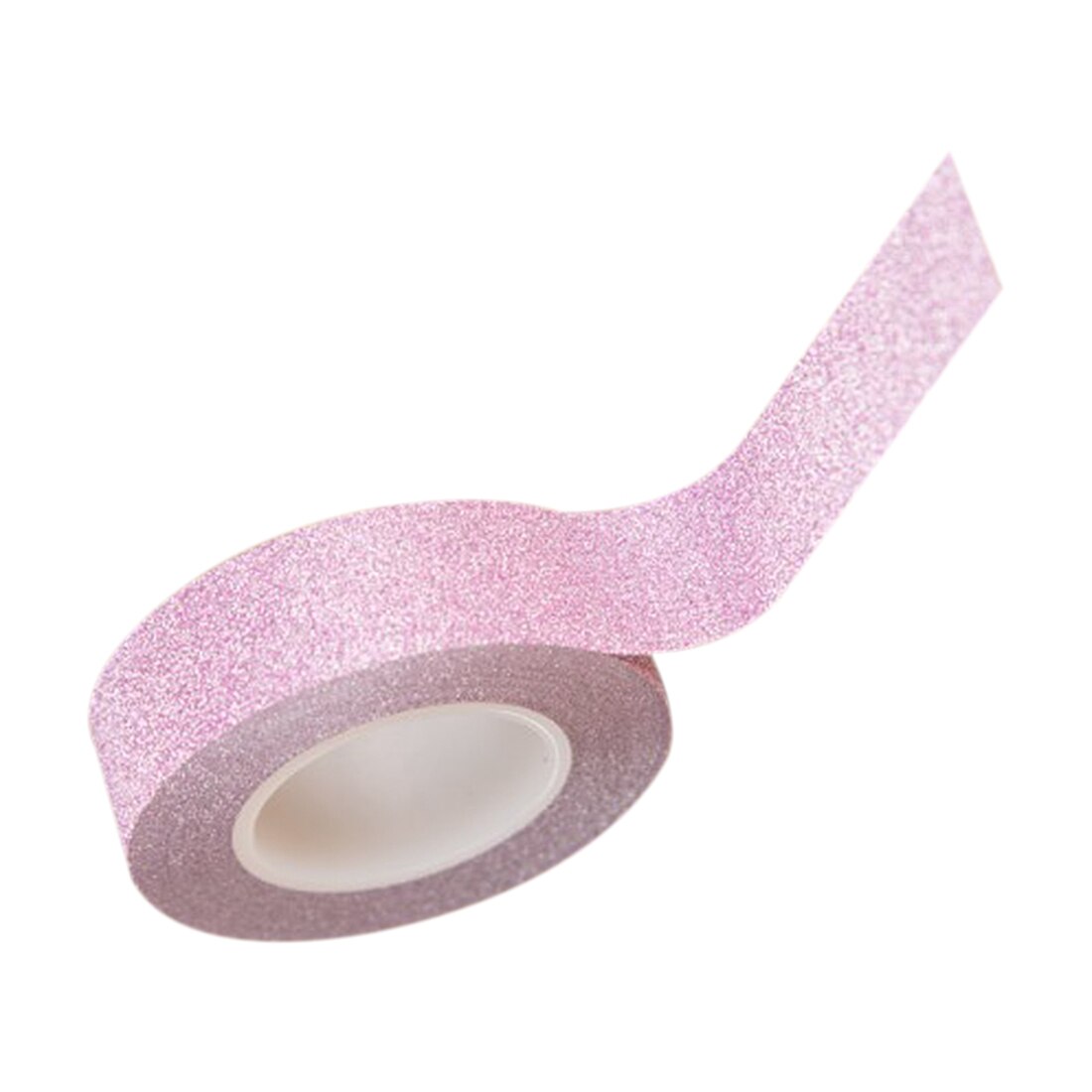 SOSW-2 x 10M Glitter Washi Tape Stick Self Adhesive Decorative Decora Craft DIY Paper pink