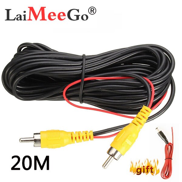 Car reversing camera rear view video line 6m 10m 15m 20m RCA extension line: 20M Video line