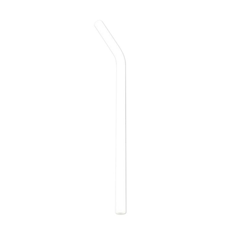 High Temperature Resistant Glass Straw Heat Drinking Glass Straws Reusable Transparent Glass Straw 8mm*18: White